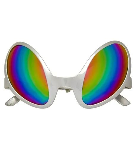 Widmann S.r.l. Kostüm Alien Brille Space silber