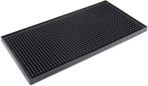 KYONANO Tampermatte, Tamping Matte aus robustem Naturkautschuk, Kaffee Tamper Matte Anti-Rutsch, Kaffee Stampfmatte Espresso Tampermatte für Siebträger, Tamper Ablage, 30x15cm(Schwarz)