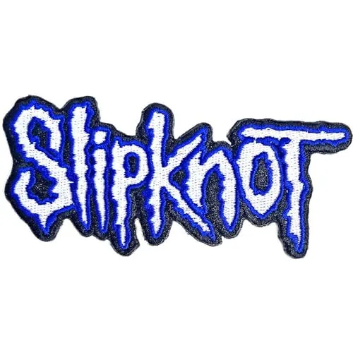 Slipknot Cut Out Logo Blau Border Woven Patch One Size