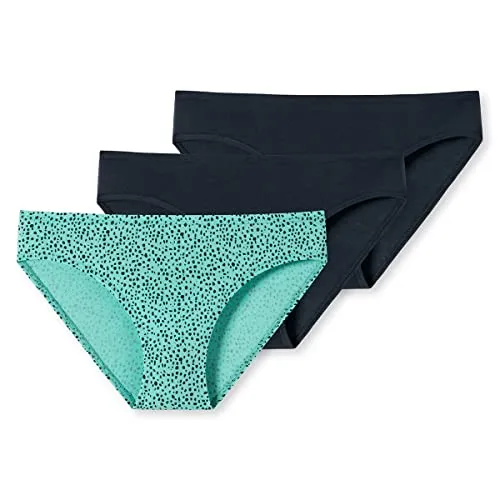 Schiesser Mädchen 3 Pack Slips - 95/5 Organic Bio Baumwolle Größe 140 Bis 176 Unterwäsche, Sortiert 10_173523, 140 EU