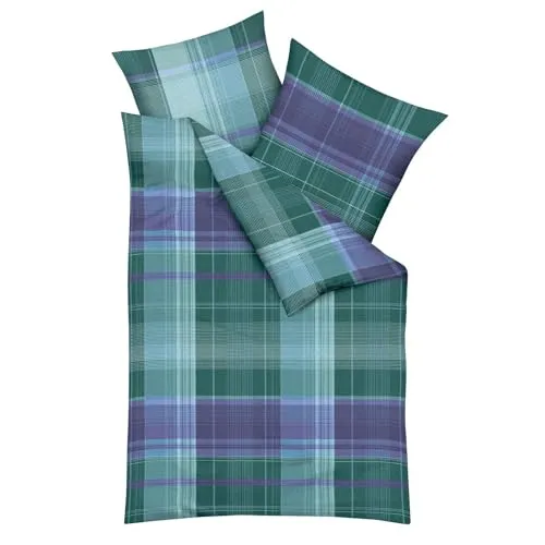 Kaeppel Bettwäsche Tonight smaragd Mako Satin - 1 x 80x80 + 1 x 135x200 cm - Bettwäsche-Sets aus hochwertigem Mako Satin, weich und atmungsaktiv für erholsame Nächte in elegantem Smaragdgrün.