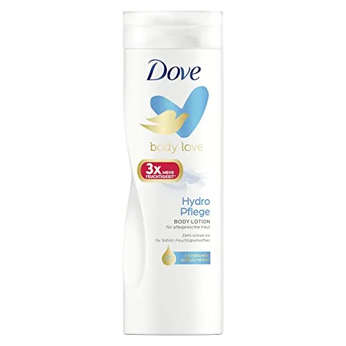 Dove Body Love Hydro Pflege Körperlotion 400 ml - Körperlotion für pflegeleichte Haut mit 3x mehr Feuchtigkeit. Die schnell einziehende Formel spendet 48 Stunden intensive Feuchtigkeit und sorgt für geschmeidige Haut.