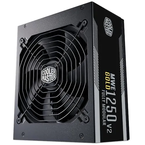 Cooler Master MWE Gold 1250 V2 ATX3.1 - Hochleistungs-PC-Netzteil - 1250 Watt Leistung, ATX 12V Version 3.1, 80 PLUS Gold für maximale Effizienz und Zuverlässigkeit