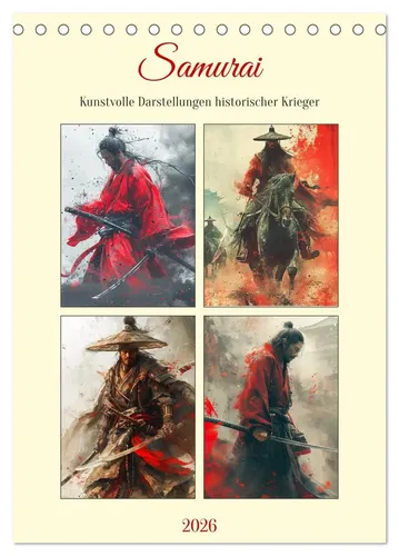 Rose Hurley | Samurai - Kalender 2025 - Entdecken Sie die tapferen Krieger des alten Japans in beeindruckenden Paintings. Hochwertiger Kalender, ideal für Geschichts- und Kunstliebhaber, mit 14 Seiten voller faszinierender Darstellungen.