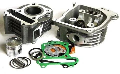 Zylinder Kit inkl. Zylinderkopf 50ccm Baotian - Zylinderbuchsen für 50ccm 4-Takt China Motoren, inklusive Zylinderkopf mit Ventilen, ideal für GY6 QMA und QMB Motoren.