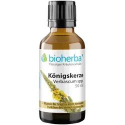 Königskerze Verbascum spp. 50 ml Tropfen Tinktur - Bioherba Nahrungsergänzungsmittel, unterstützt die Atemwege und fördert das Wohlbefinden.