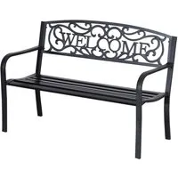 furnicato Gartenbank aus Gusseisen, dekorativ 127x60x87 cm