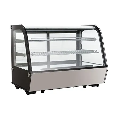 GastroHero Kühlvitrine 160 Liter - Professionelle Buffet Vitrine mit LED - Kühlschränke für Gastronomie: Leistungsstarke Kühlvitrine mit 160 Litern, ideal für ansprechende Präsentation gekühlter Snacks, energieeffizient und geräuscharm.