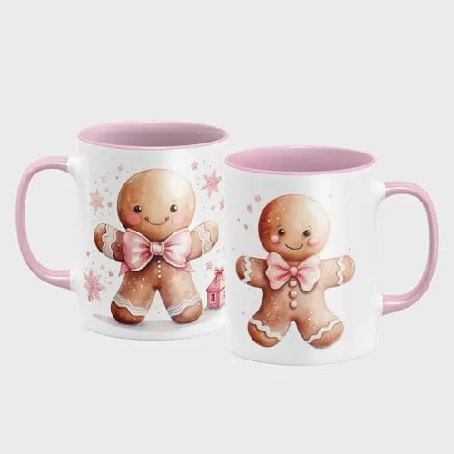 online-hut - Tasse - Kaffeebecher - Weihnachtstasse - Wintertasse - Weihnachten - xmas - Winter - Geschenkidee - Pink - Rosa - LT-688