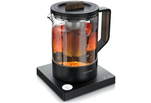 Arendo Wasserkocher Glas mit Teesieb in schwarz von Arendo