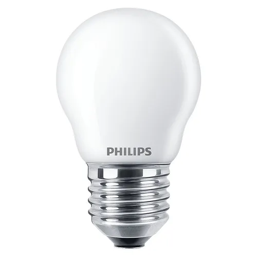 Philips LED-Lampe Classic 40W E27 warmweiß - LED Leuchtmittel mit 470 Lumen, warmweißem Licht (2700 K) und einer Lebensdauer von 15.000 Stunden. Ideal für gemütliche Atmosphäre in Wohnräumen.