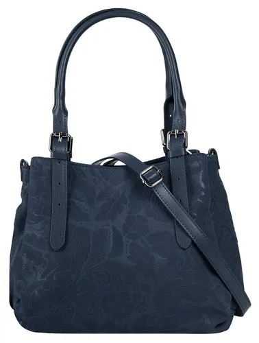 Samantha Look Handtasche Damen 021690 blau - Elegante und vielseitige Handtasche aus 100% Rindleder mit geräumigem Hauptfach, Smartphonefach und zusätzlichem Stauraum. Ideal für moderne Frauen, die Stil und Funktionalität schätzen.