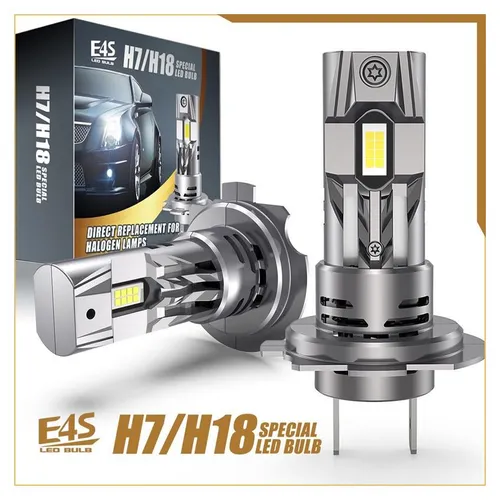 2er-Set Mini-LED-Diodenlampen E4S H7 H18 für Auto und Motorrad