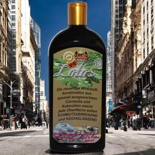 Autopolitur LOTOS Best of Nature by MacBRITE 500ml - Autopflege & Motorradpflege – Hochglanz und langanhaltender Schutz für Ihr Fahrzeug mit einer einzigartigen Kombination aus Carnauba und Cocos-Öl. Ideal für glänzende Oberflächen und Abperl-Effekt.