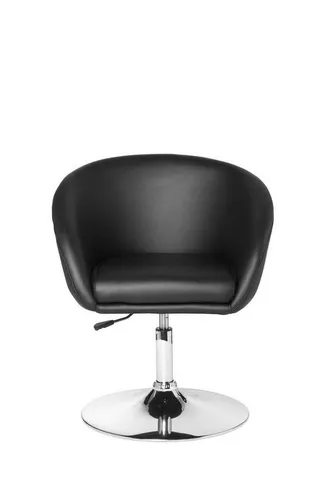 FINEBUY Esszimmerstuhl Drehstuhl Bürostuhl Cocktailsessel Loungesessel (Loungesessel Kunstleder Schwarz Drehbar 120 kg), Clubsessel Modern, Loungesessel Wartezimmer