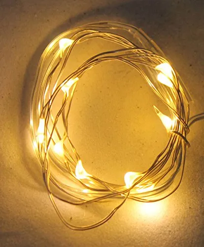LED-Lichterkette MICRO 4er Set à 10 Leuchten Lichtfarbe warmweiß inkl. Batterien und Batterie-Ersatz Weihnachtsdeko Innenraum