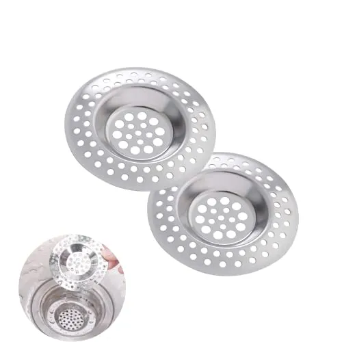 Stück Abflusssieb Edelstahl, Abfluss Sieb, Spüle Filter Sieb, Haarsieb Dusche, Waschbecken Sieb, Spülbeckensieb, Abflusssieb Siebe für Dusche,Badewanne, Küche, 2.7