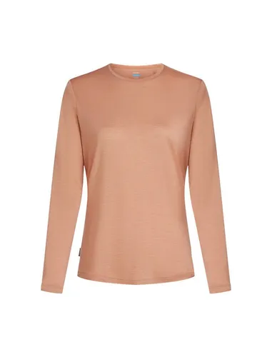 Icebreaker Women Merino 125 Cool-Lite Sphere LS Tee - Damen Longsleeve (Hellbraun, M) - Funktionsunterwäsche aus Merinowolle und Tencel für optimale Atmungsaktivität und Geruchsneutralität, ideal für aktive Frauen.