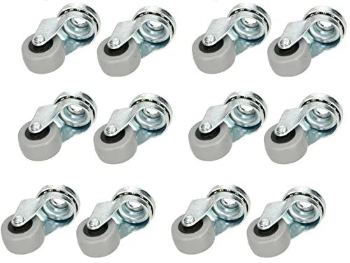 KOTARBAU 12 Stk Möbelrollen Ø 30 Alle Böden Geeignet Lenkrollen Gummirollen Transportrollen Sofarollen Schieberollen Werkzeugrollen Schwerlastrollen