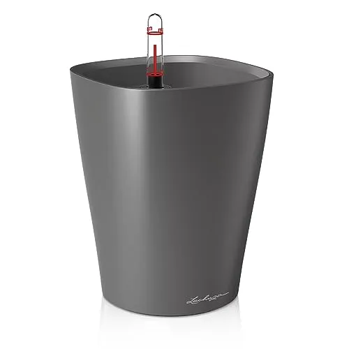 Lechuza Deltini Blumentopf klein anthrazit metallic grau