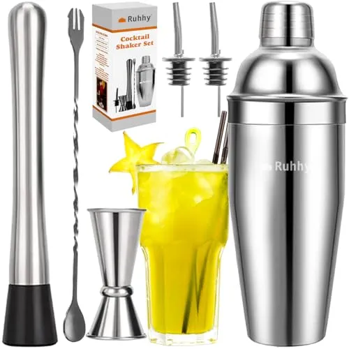 Cocktail Shaker Set aus Edelstahl 700 ml