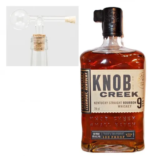 Knob Creek small batch Kentucky Straight Bourbon Whiskey + Glaskugelportionierer