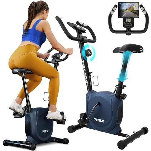 TREX SPORT TX-350MB RIZE Heimtrainer Fahrrad für Zuhause - Fahrradergometer mit magnetischem Widerstandssystem, 10 Stufen und 5-fach verstellbarem Sattel für individuelles Training bis 120 kg. Ideal für ganzes Familien-Workout!
