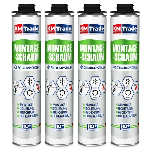 Montageschaum 4 x 750ml Bauschaum Pistolenschaum hohe Qualität