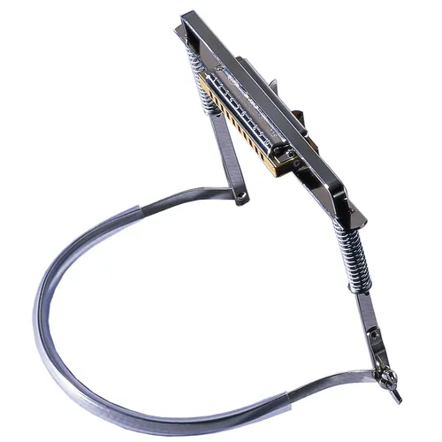 Hohner Mundharmonikahalter für Blues Harp - Praktischer Ständer für Mundharmonikas, passend für alle Richter-Blues Harp Modelle, mit sicherer Federspannvorrichtung und komfortabler Kunststoffummantelung.
