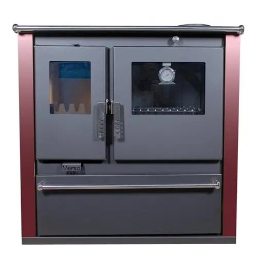 EEK  Verso CS Plus Küchenofen Kaminofen Holzherd 7.7 kW - Bordo