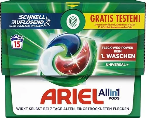 Ariel Universalwaschmittel All-in-1-Pods, 15 Waschladungen