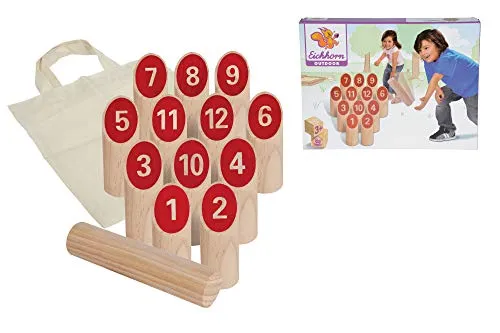 Eichhorn 100004540 - Wurfspiel - in Stoffbeutel - 14 teilig - Outdoor, Naturfarben