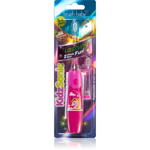 Brush Baby KidzSonic - Schallzahnbürste für Kinder - Vitamine & Mineralien, effektive Plaque-Entfernung durch Schallvibrationen für ein strahlendes Lächeln und gesunde Zähne.