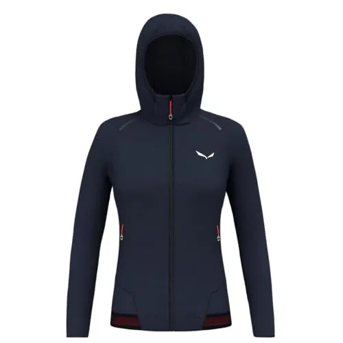 Salewa Women's Pedroc PolarLite Hooded Jacket - Fleecejacke blau Gr 36 - Leichte Fleecejacke für Speed Hiking, mit Kapuze und Stretch, ideal für aktive Outdoor-Abenteuer. Hochwertiges Material für optimalen Komfort.