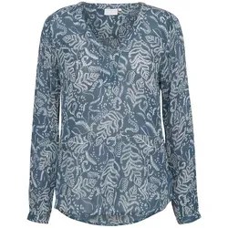 KAFFE Langarm-Bluse Geisa - V-Ausschnitt Print Shirt für Damen - Damenblusen mit modischem Print, ideal für stilvolle Outfits und bequemes Tragen.