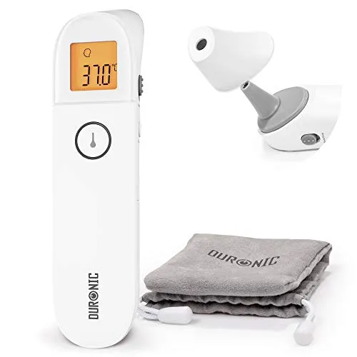 Duronic IRT3W 3 in 1 Infrarot-Thermometer | Strinthermometer kontaktlos | Digitale Fiebermessung | Für Babys, Kinder, Erwachsene und Gegenstände | Einfache Bedienung und genaues Ergebnis