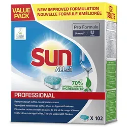 Sun Spülmaschinentabs Pro Formula All in 1, 102 Stück