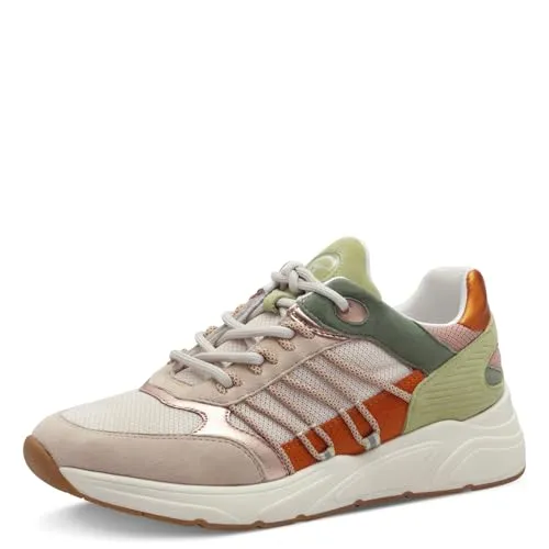 Tamaris Schnürer Damen sportlich orange, EU 40 - Damen-Sneaker mit herausnehmbarer Sohle für optimalen Komfort, ideal für den Alltag und verschiedene Anlässe. Hochwertige Materialien sorgen für Langlebigkeit und perfekten Halt.