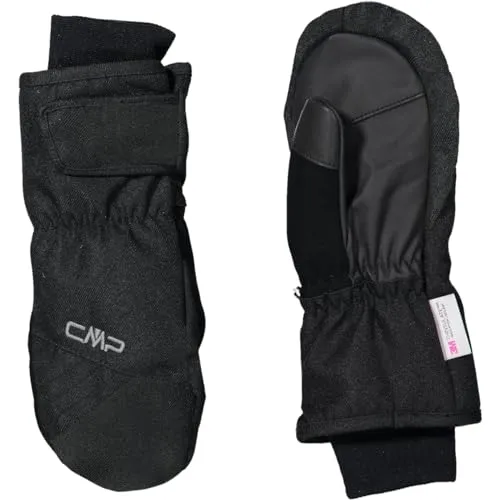 CMP Kids Twill Ski Mitten nero (U901) 4 - Skihandschuh Fäustlinge für Kinder mit 3M Thinsulate Isolierung für optimalen Wärmeschutz und Clima Protect Technologie für Wasserdichtigkeit und Atmungsaktivität.