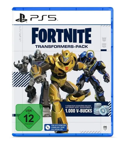 Fortnite - Transformers Pack - PS5 - PC- & Videospiele, Enthält exklusive DLC-Inhalte für das beliebte Fortnite-Spiel, ideal für Fans der Transformers-Reihe auf PlayStation 5.