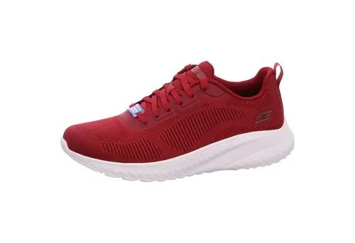 Skechers Bobs Squad Chaos Damen Sneaker Rot 39362D313137323039 - Sneaker für Damen, 100% vegan und mit Memory Foam für unschlagbaren Komfort. Ideal für Sport und Alltag, leicht und maschinenwaschbar.