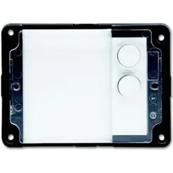 Busch-Jaeger 83141/2-101 Zusatz-Tastenmodul - Zubehör für Türkommunikation, 2-fach, mit gestanzter Beschriftungsfolie und IP 44 Schutzart, ideal für den Einsatz bei Temperaturen von -25 °C bis 55 °C.