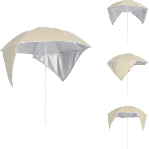 vidaXL Strandschirm mit Seitenwänden Sandfarbe 215 cm