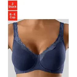 Bügel-BH PETITE FLEUR, Damen, Gr. 80, Cup B, blau von Petite Fleur