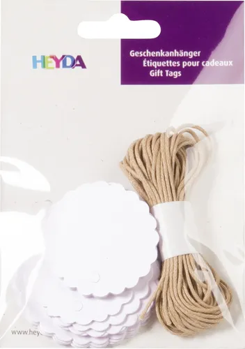 Hang Tags Set 30er rund weiß,