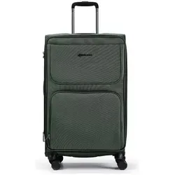 Stratic Bendigo Light Plus 4-Rollen Trolley 72 cm mit Laptopfach in Grün - Der 4-Rollen Trolley von Stratic bietet viel Platz und ein praktisches Laptopfach. Ideal für Reisen und den täglichen Einsatz, überzeugt er mit Leichtigkeit und Funktionalität.