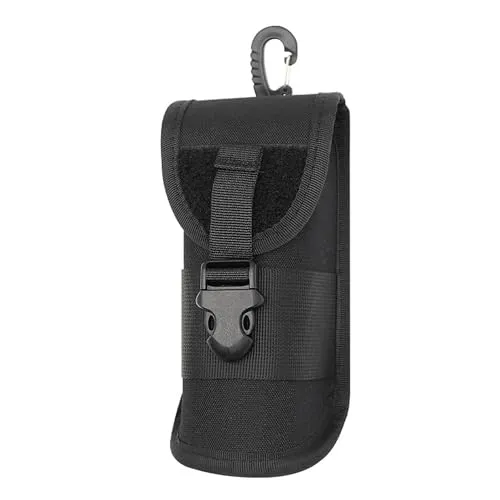 HDGSAFD 1 Stück Schwarze Brillentasche, Taktische Tasche Sonnenbrillenetui, Outdoor-Brillenetui, Brillenaufbewahrungstasche, Schutzbrillentasche, Anti-Stress-Brillentasche, Sportbrillentasche