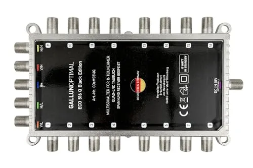 GALLUNOPTIMAL ECO Multischalter-SAT 5/16 für 16 Teilnehmer/Quattro & Quad-LNB fähig/Digital, HDTV, FullHD, 4K, UHD tauglich