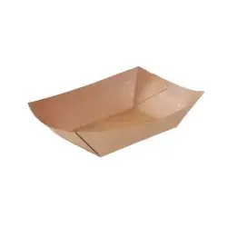 Greenbox Snackschalen DCA06140 - 250 Stück, 400 ml - Umweltfreundliche Pappschalen für Take-away-Speisen, ideal für Imbissstände und Catering, bieten Platz für trocken & leicht fettige Speisen.