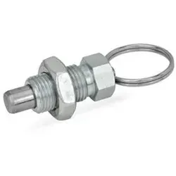 717-10-M16X1,5-AK-ST Rastbolzen, Stahl, mit Zugring / Zugöse, ohne Rastsperre